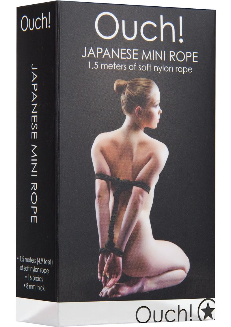 Ouch! Japanese Nylon Mini Rope - Black - 1.5 Meters/4.9 Feet