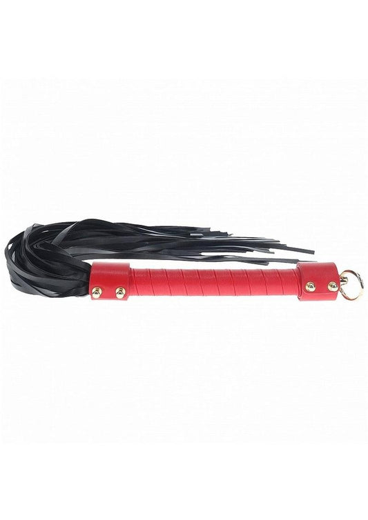 Ouch! Milan Collection Flogger - Black/Red