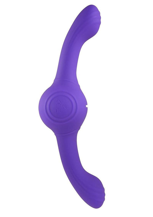 Our Gyro Vibe Rechargeable Silicone Dual End Vibrator - Purple