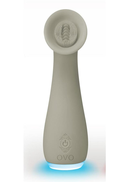 OVO Alina Rechargeable Silicone Clitoral Vibrator - Gray/Grey