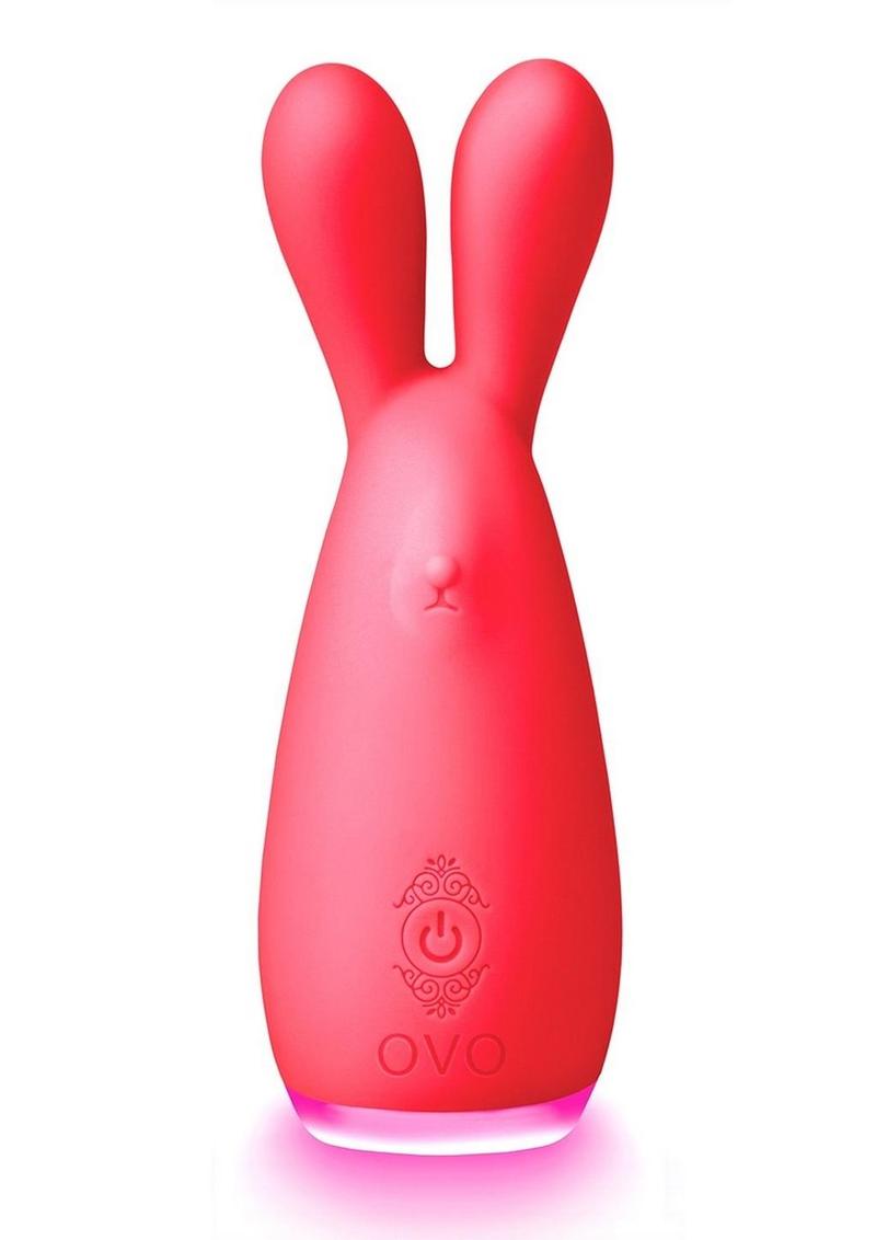 OVO Ner Clitoral Silicone Rechargeable Vibrator - Orange/Red