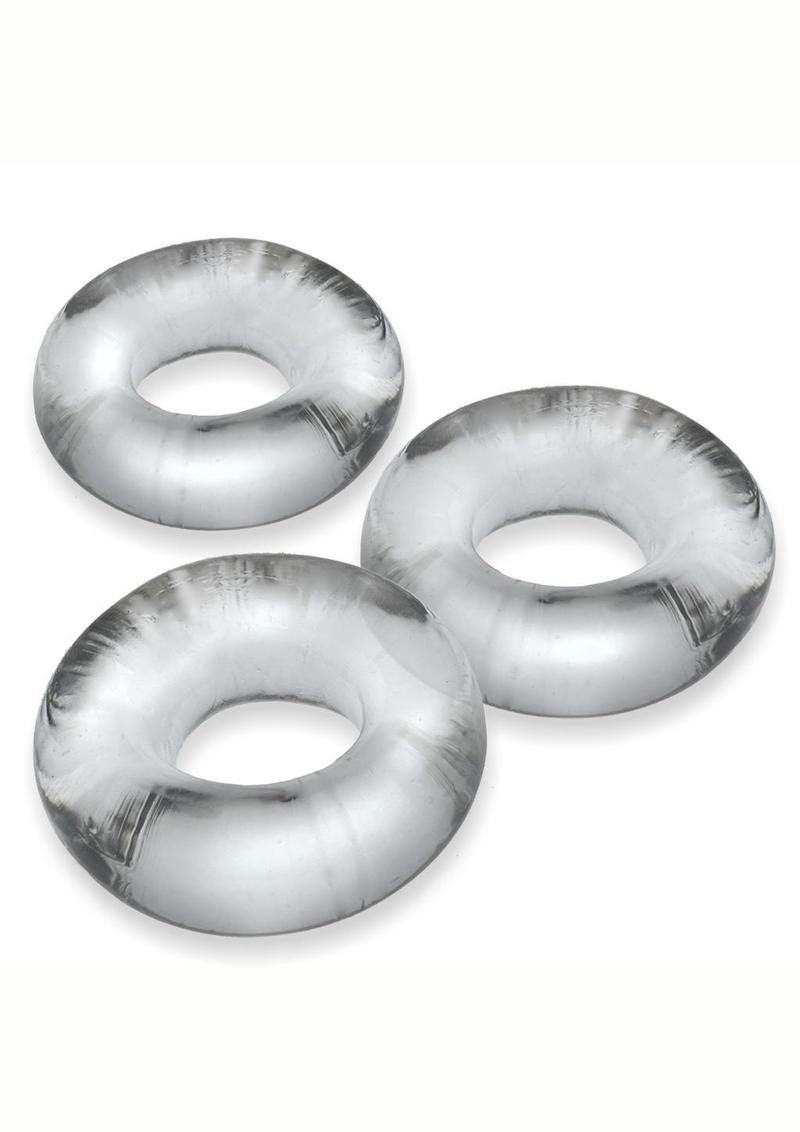 Oxballs Fat Willy Jumbo Cock Ring - Clear - 3 Pack