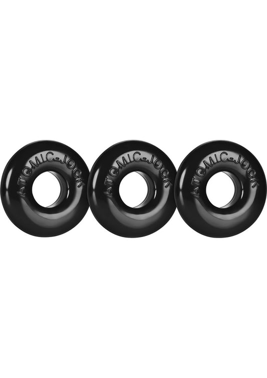 Oxballs Ringer Donut Cock Ring - Black - 3 Pack