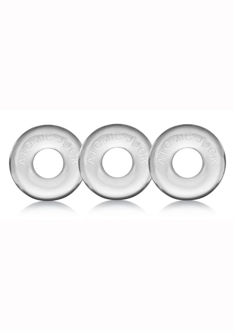 Oxballs Ringer Donut Cock Ring - Clear - 3 Pack