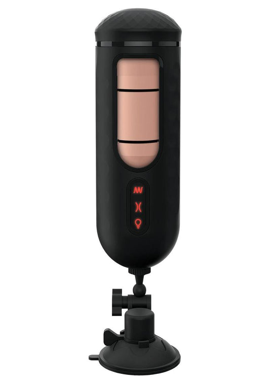 Pipedream Extreme Elite Rechargeable Vibrating Mega Milker Masturbator - Pussy - Black/Flesh/Vanilla