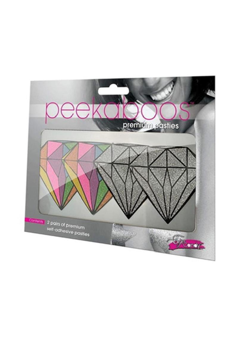 Peekaboos Diamonds Pasties - Multicolor/Rainbow