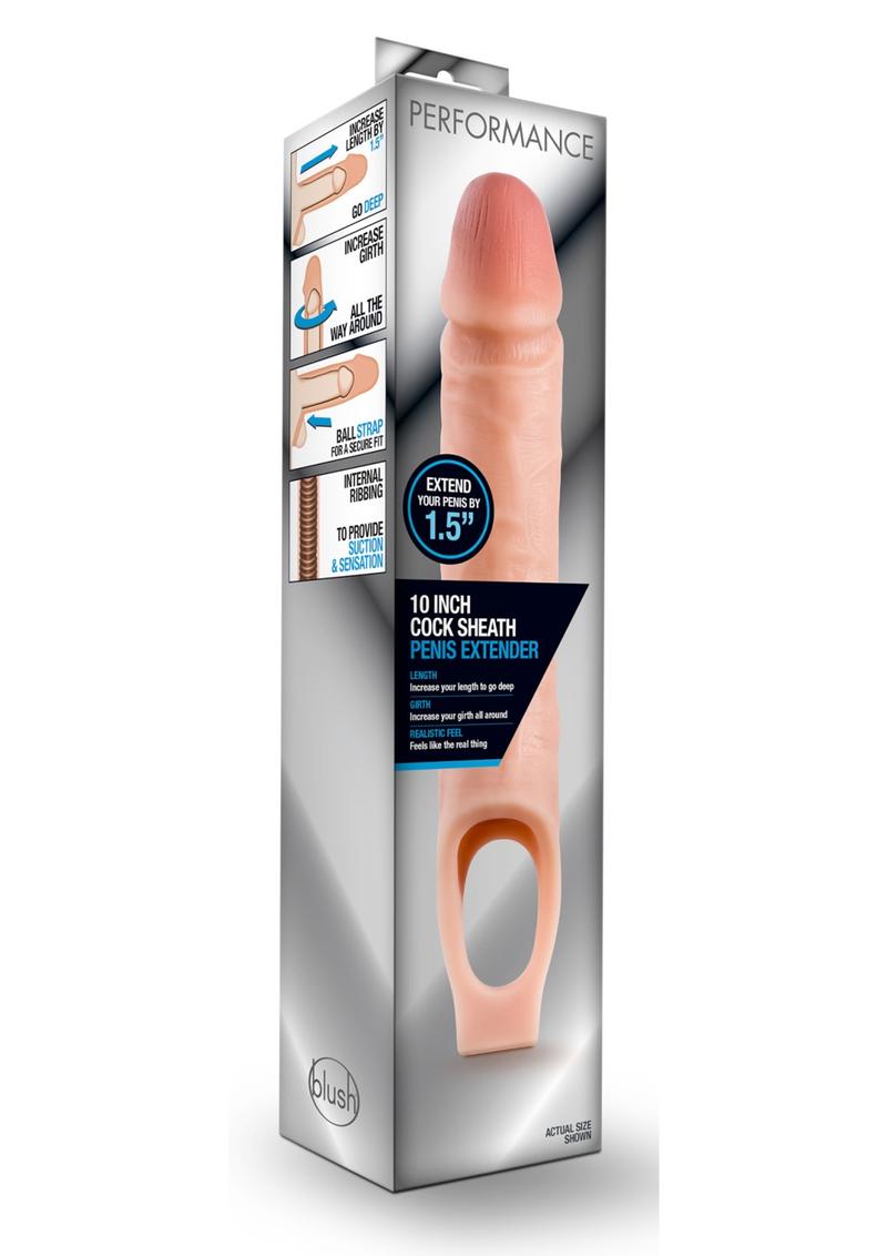 Performance Cock Sheath 1.5in Penis Extender - Flesh/Vanilla