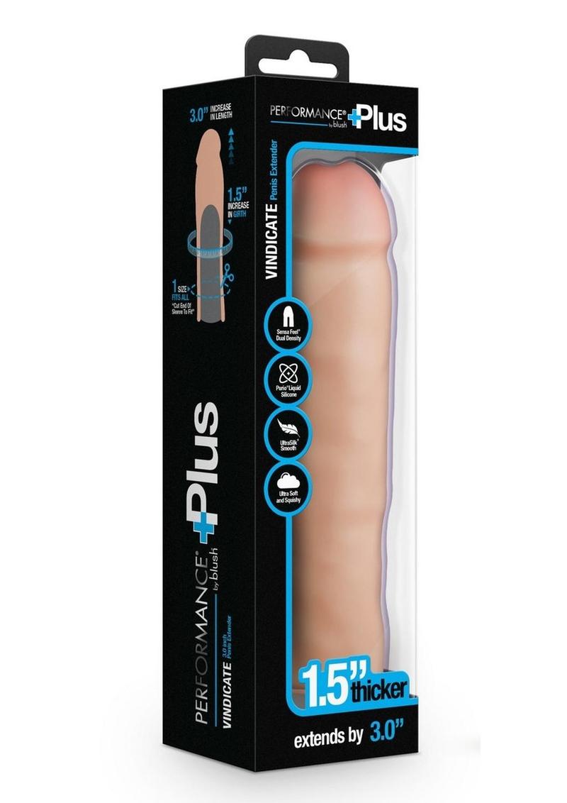 Performance Plus Silicone Penis Extender - Vanilla - One Size - 3in