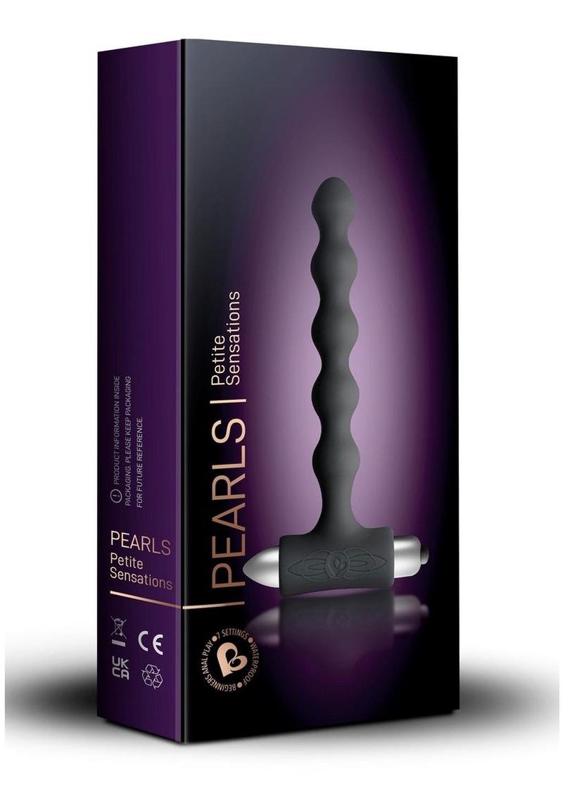 Petite Sensations Pearls Silicone Vibrating Anal Probe - Black