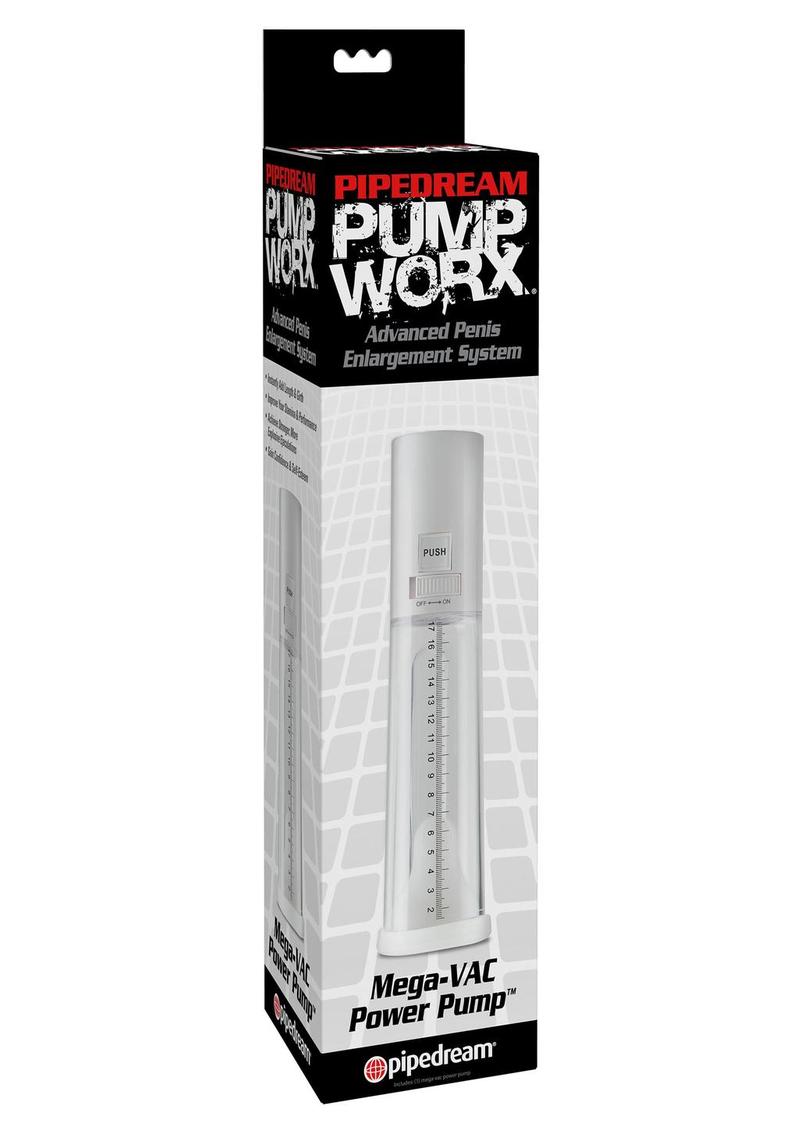 Pump Worx Mega-Vac Power Pump Advanced Penis Enlargement System - White