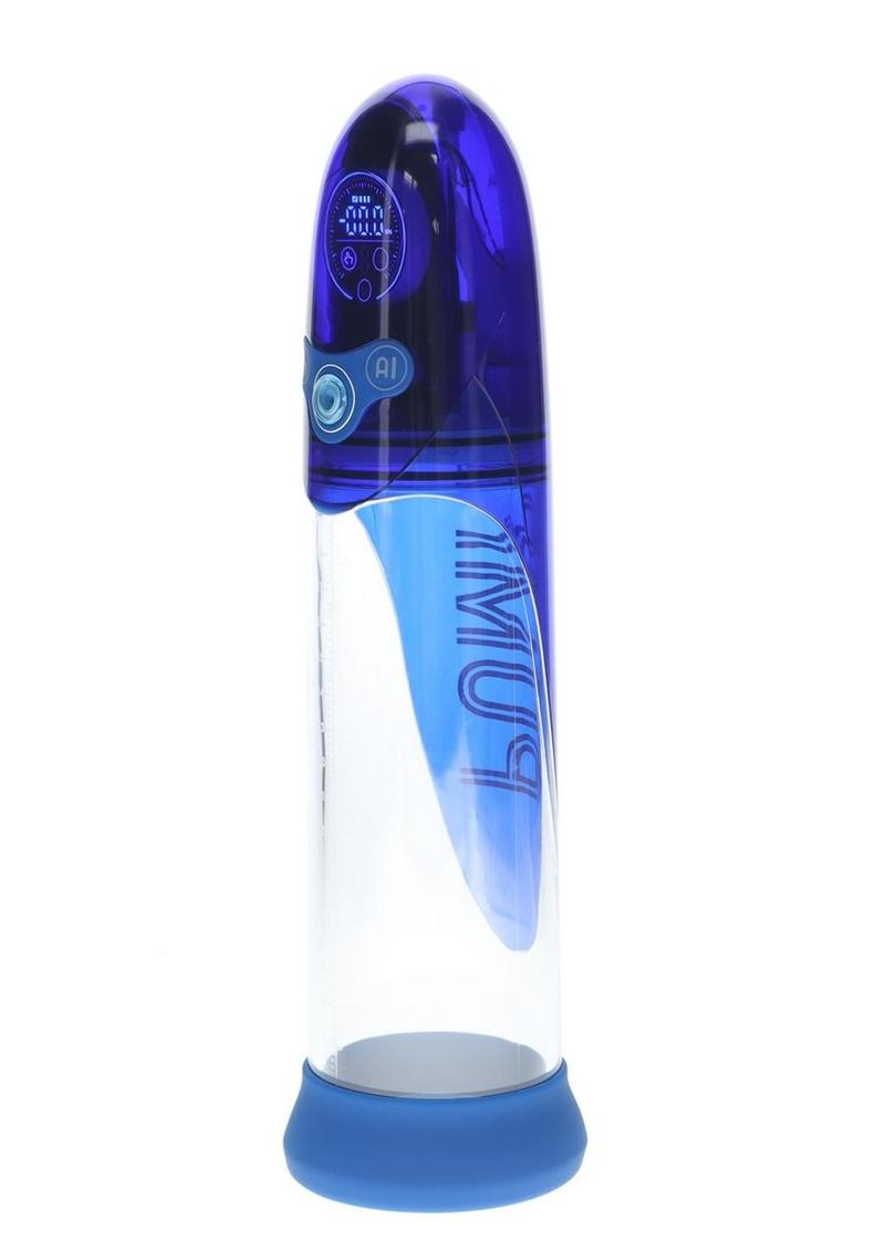 Pumped Aqua Pro Submersible Automatic Rechargeable Silicone Ai Tech Enhanced Penis Pump - Blue