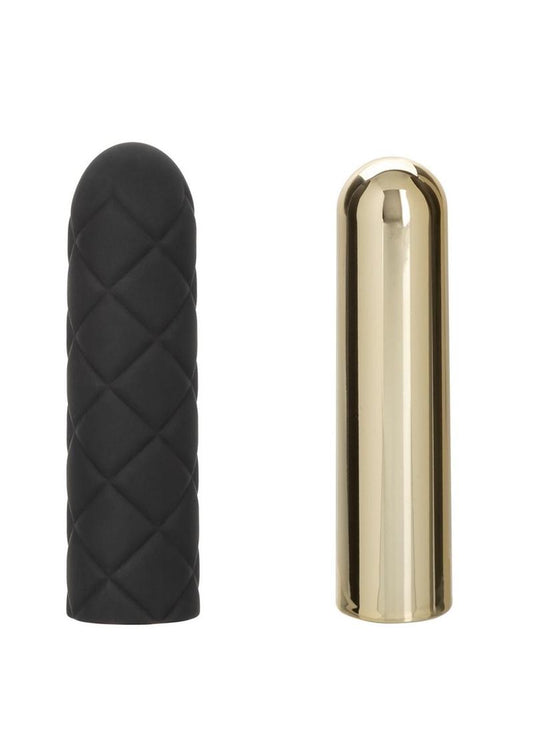 Raven Quilted Seducer Rechargeable Silicone Bullet - Black