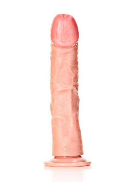 Realrock Curved Realistic Dildo with Suction Cup - Vanilla - 10in