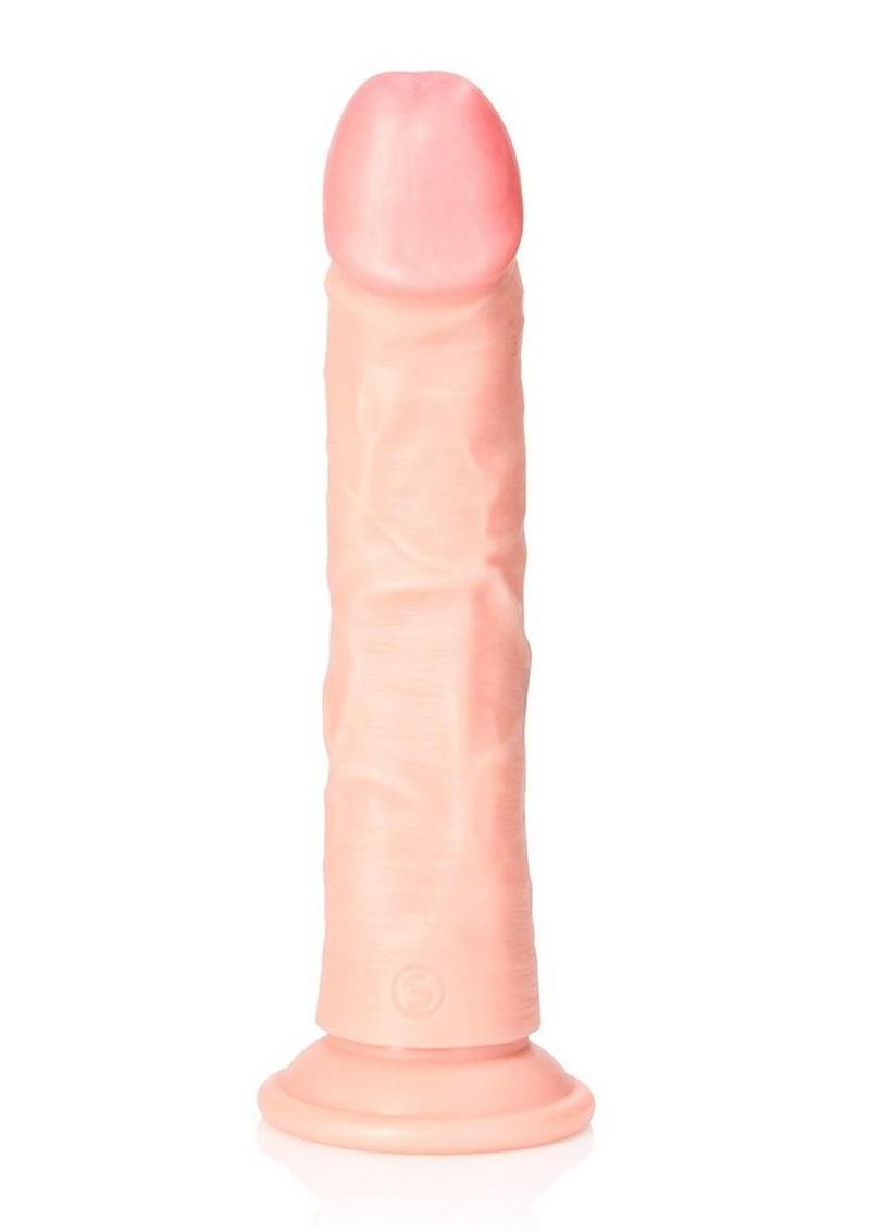 Realrock Curved Realistic Dildo with Suction Cup - Vanilla - 8in