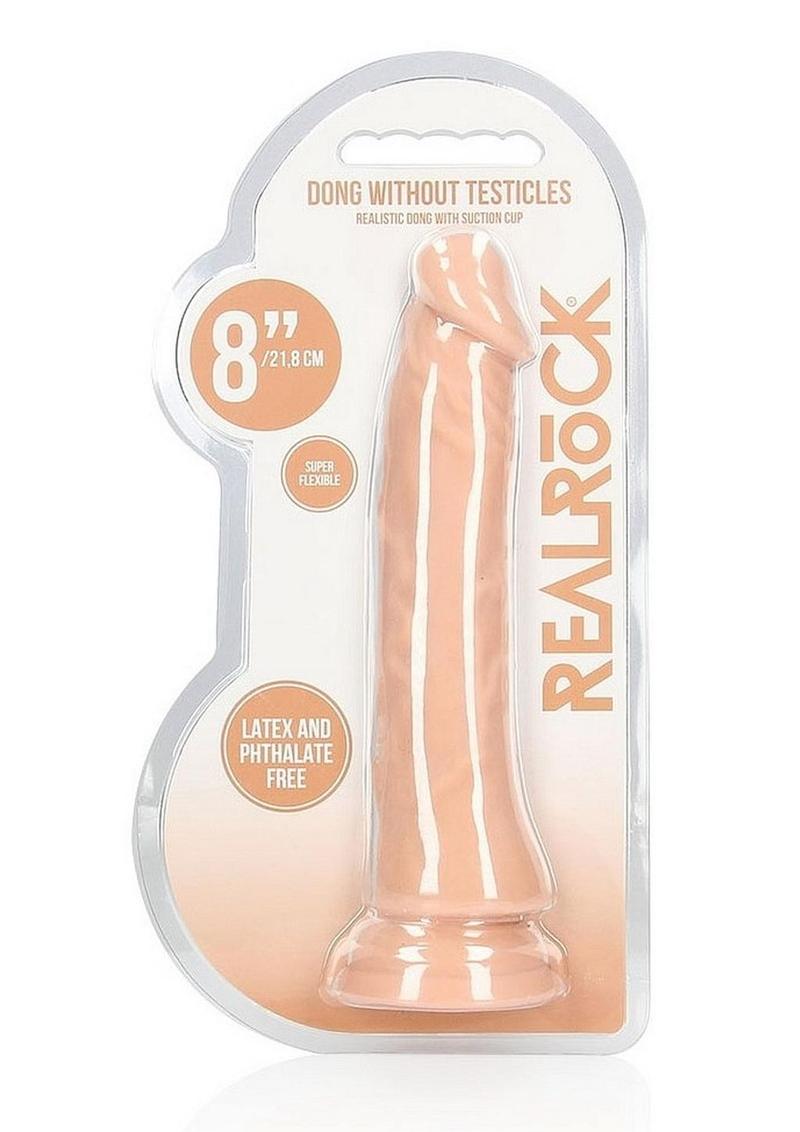 Realrock Skin Realistic Dildo Without Balls - Vanilla - 8in