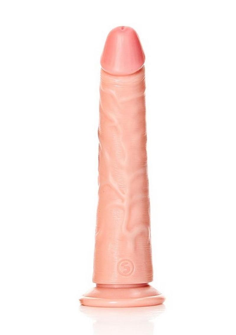 Realrock Slim Realistic Dildo with Suction Cup - Vanilla - 7in