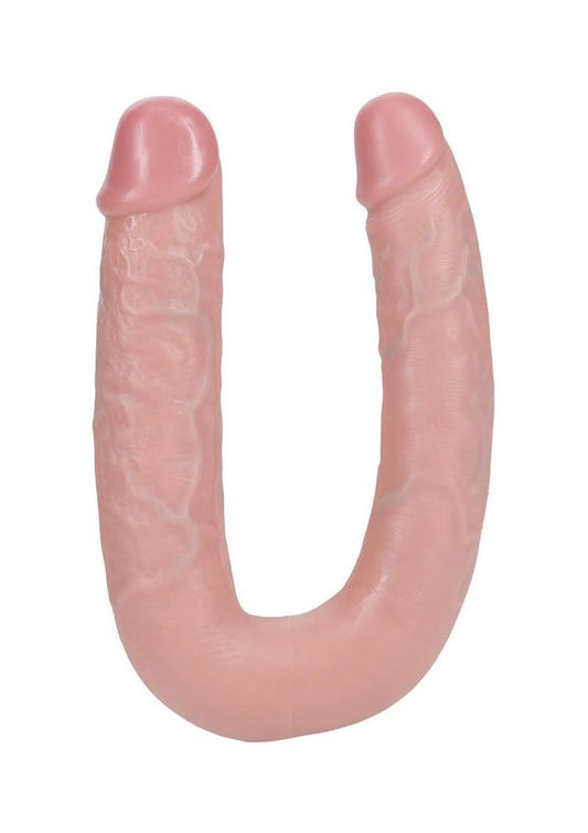 Realrock Ultra Realistic Skin U Shaped Double Dildo - Vanilla - 9in