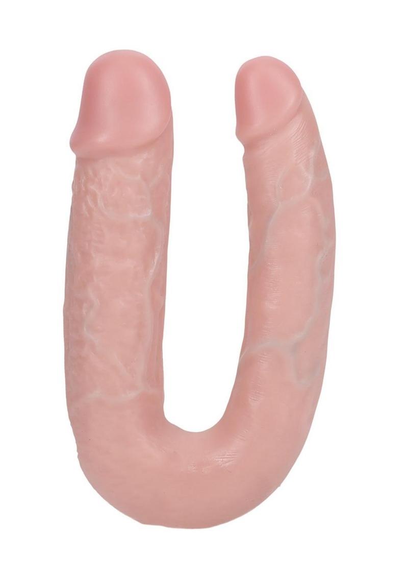 Realrock Ultra Realistic Skin U Shaped Double Dildo - Vanilla - 5in