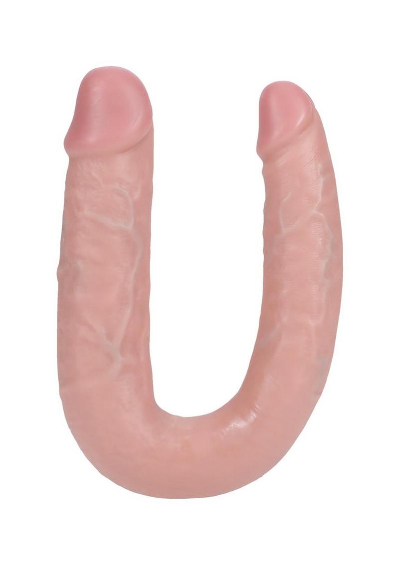 Realrock Ultra Realistic Skin U Shaped Double Dildo - Vanilla - 7in