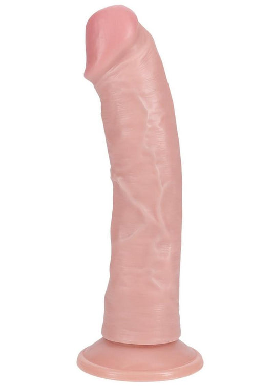 Realrock Vibrating and Rotating Cock Regular Curved - Vanilla - 8in