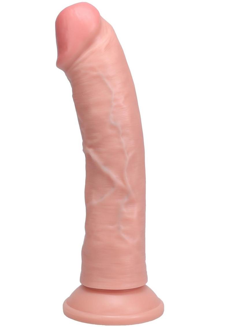 Realrock Vibrating Cock Regular Curved - Vanilla - 8in