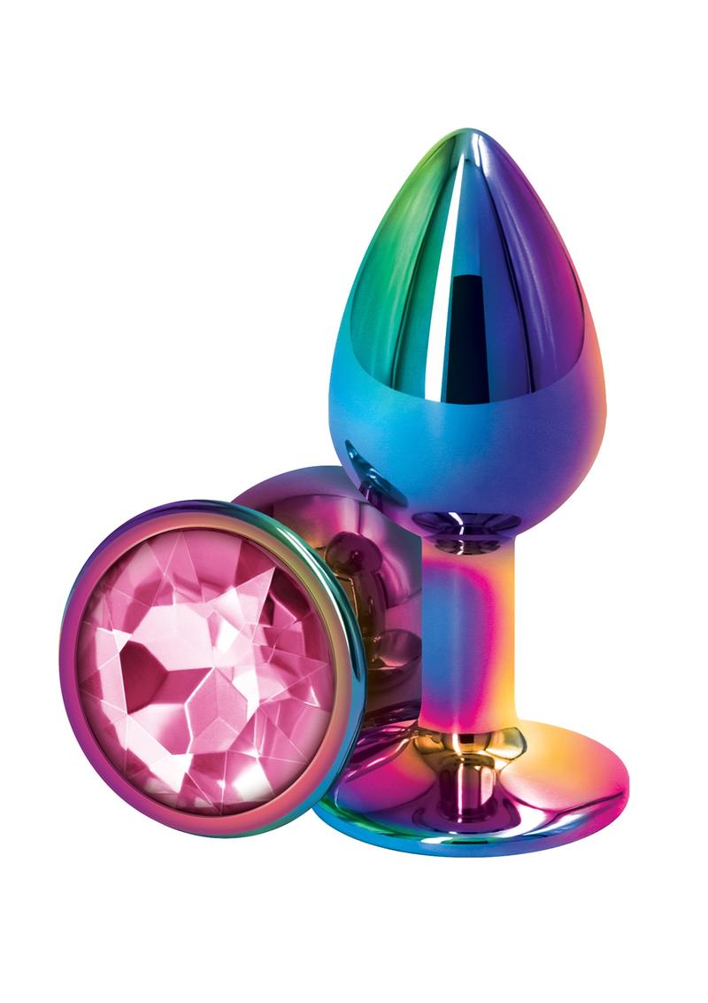 Rear Assets Multicolor Anal Plug - Pink - Small