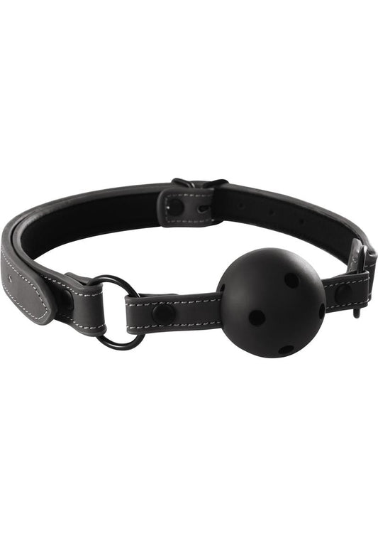 Renegade Bondage Vinyl Ball Gag - Black