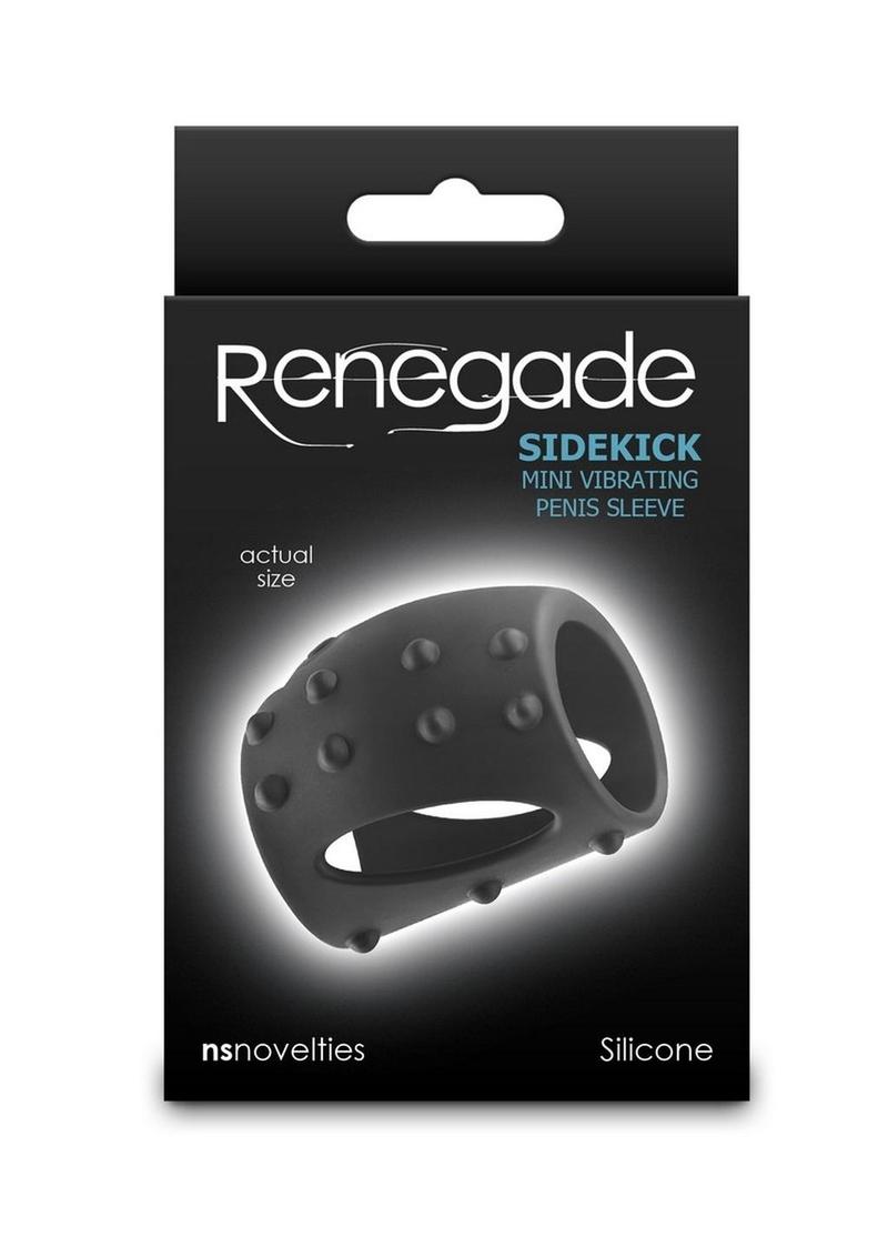 Renegade Sidekick Rechargeable Silicone Penis Sleeve - Black