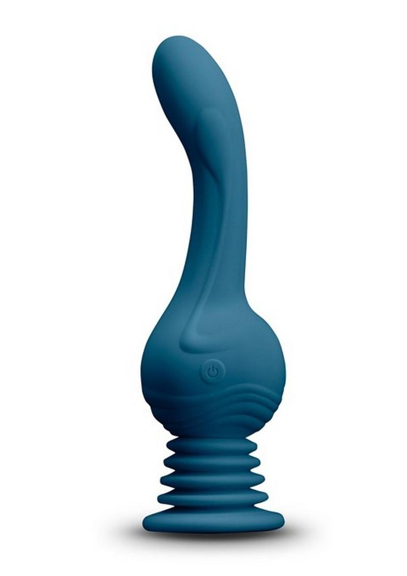 Revolution Earthquake Rechargeable Silicone Vibrator with Remote Control - Teal