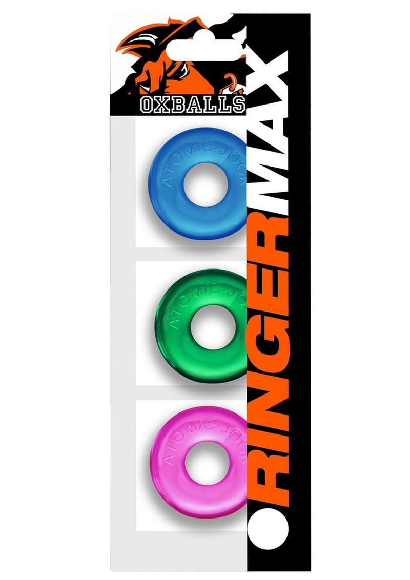 Ringer Max Cock Ring (3 Pack) - Neon Assorted - Assorted Colors