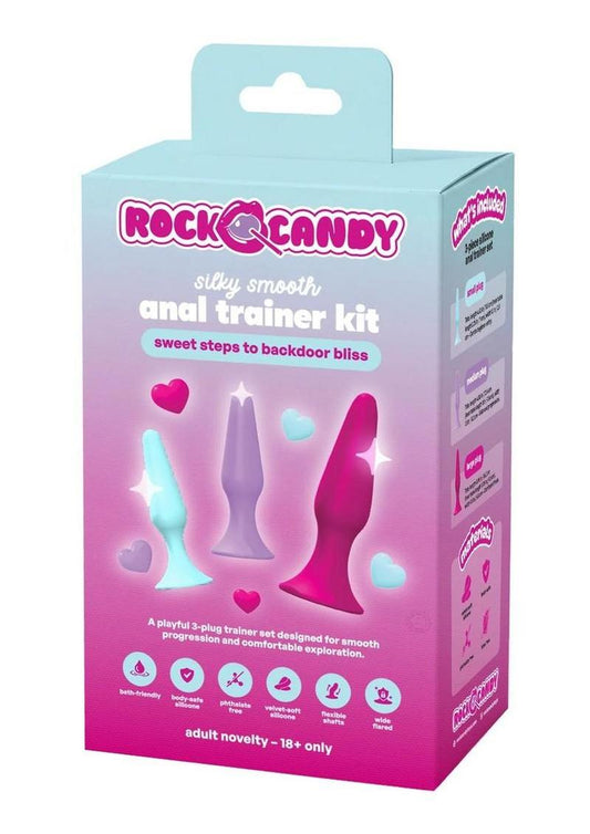 Rock Candy Anal Silicone Training Kit - Multicolor - 3 Piece