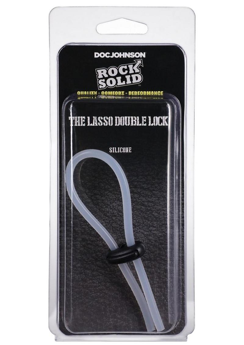 Rock Solid Lasso Double Lock Adjustable Silicone Cock Ring - White