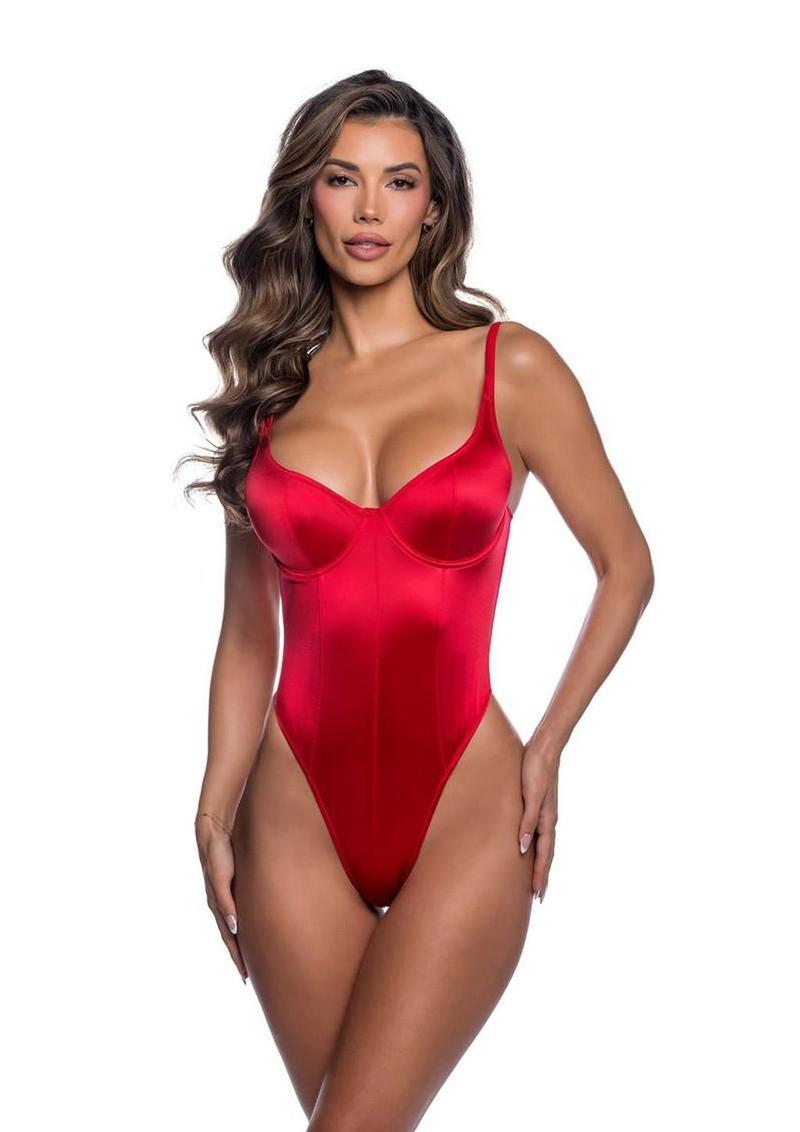 Playboy Midnight Essentials Bodysuit - Red - Small