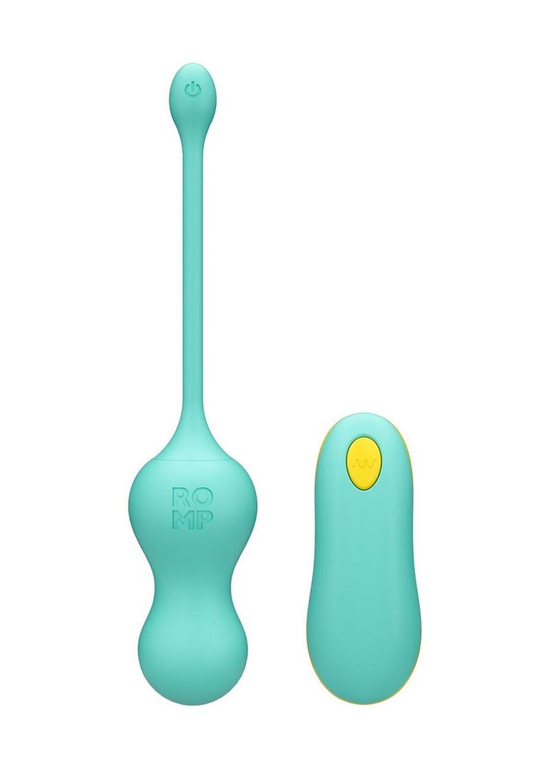 Romp Cello Rechargeable Silicone G-Spot Vibrator with Remote - Teal