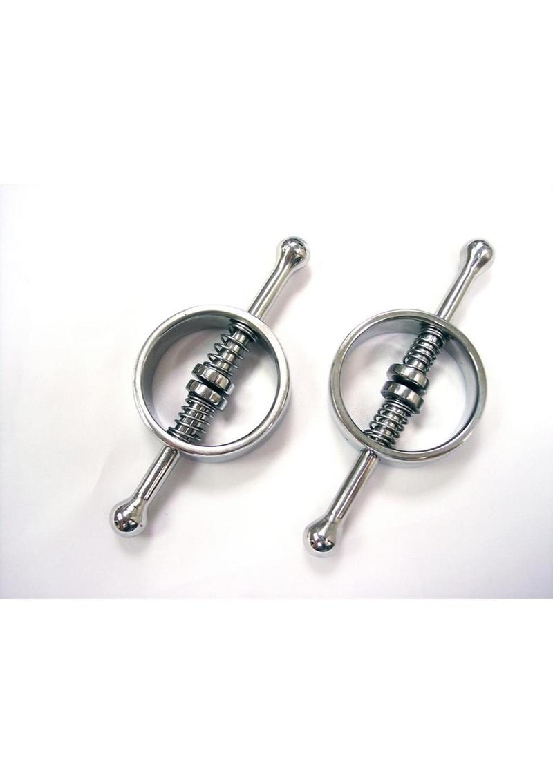 Rouge Metal Adjustable Nipple Clamps - Silver