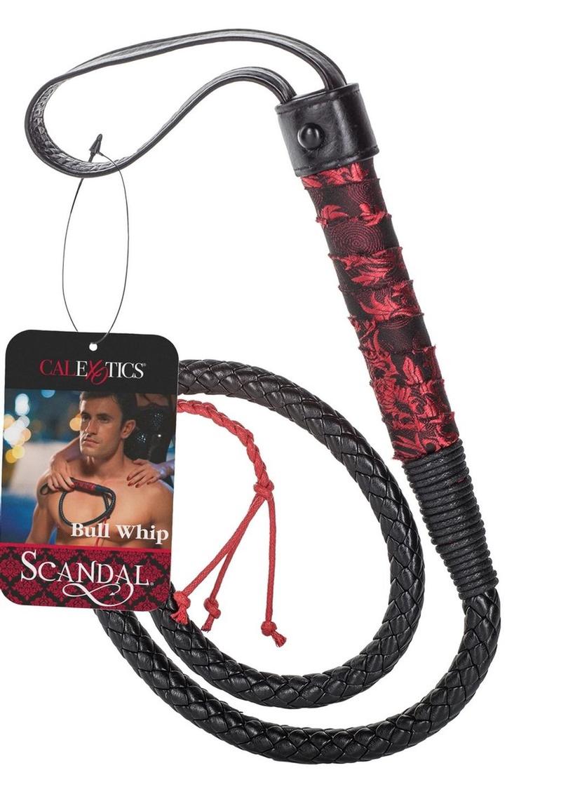 Scandal Bull Whip - Black/Red