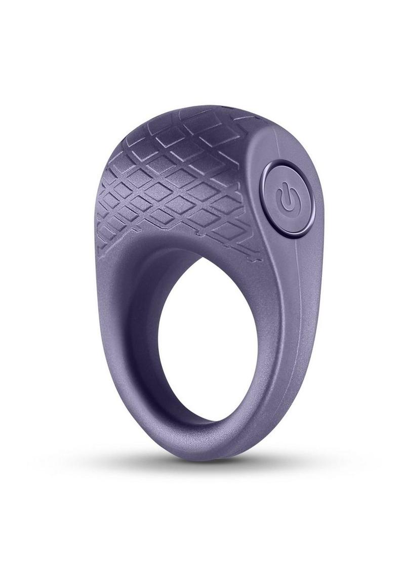 Seduction Levi Rechargeable Silicone Cock Ring - Gray/Grey