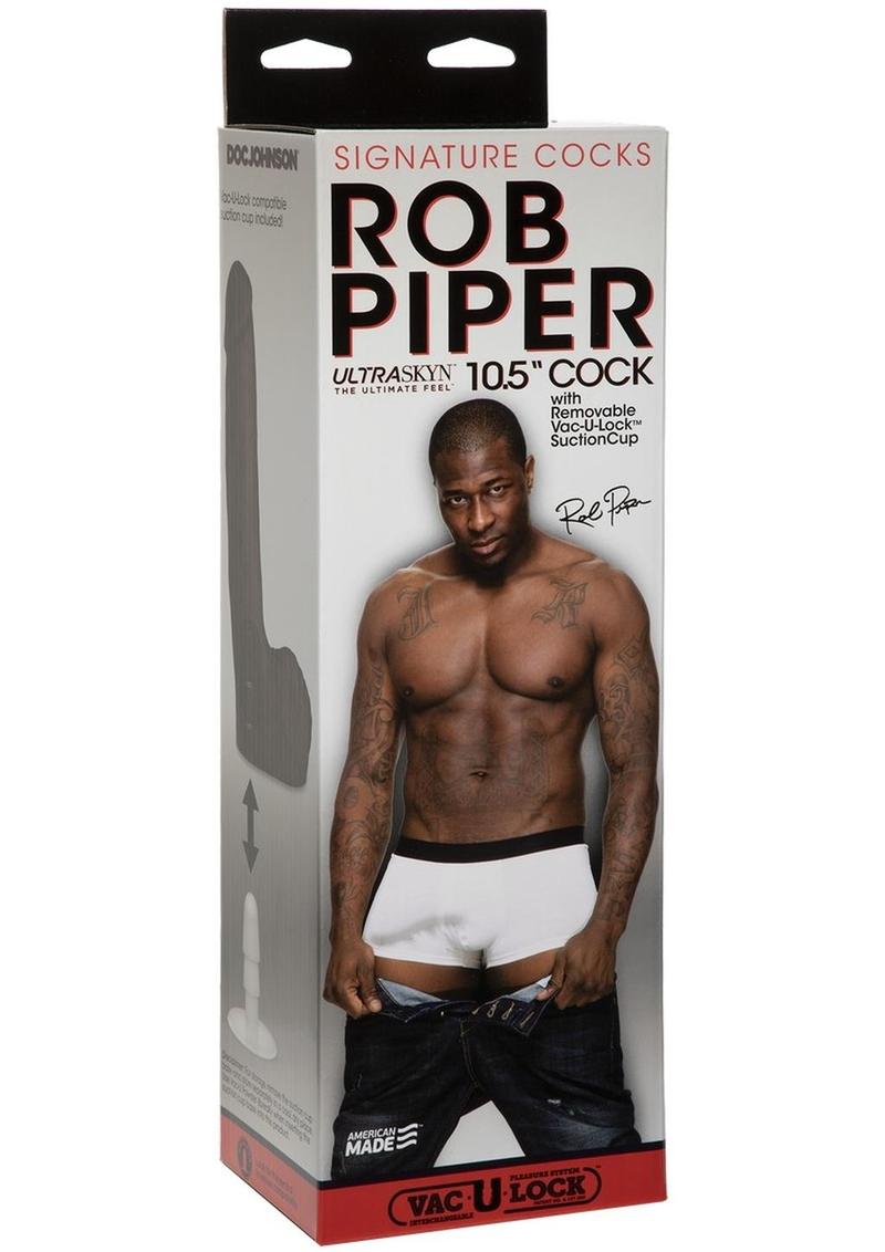 Signature Cocks Ultraskyn Rob Piper Dildo - Chocolate - 10.5in