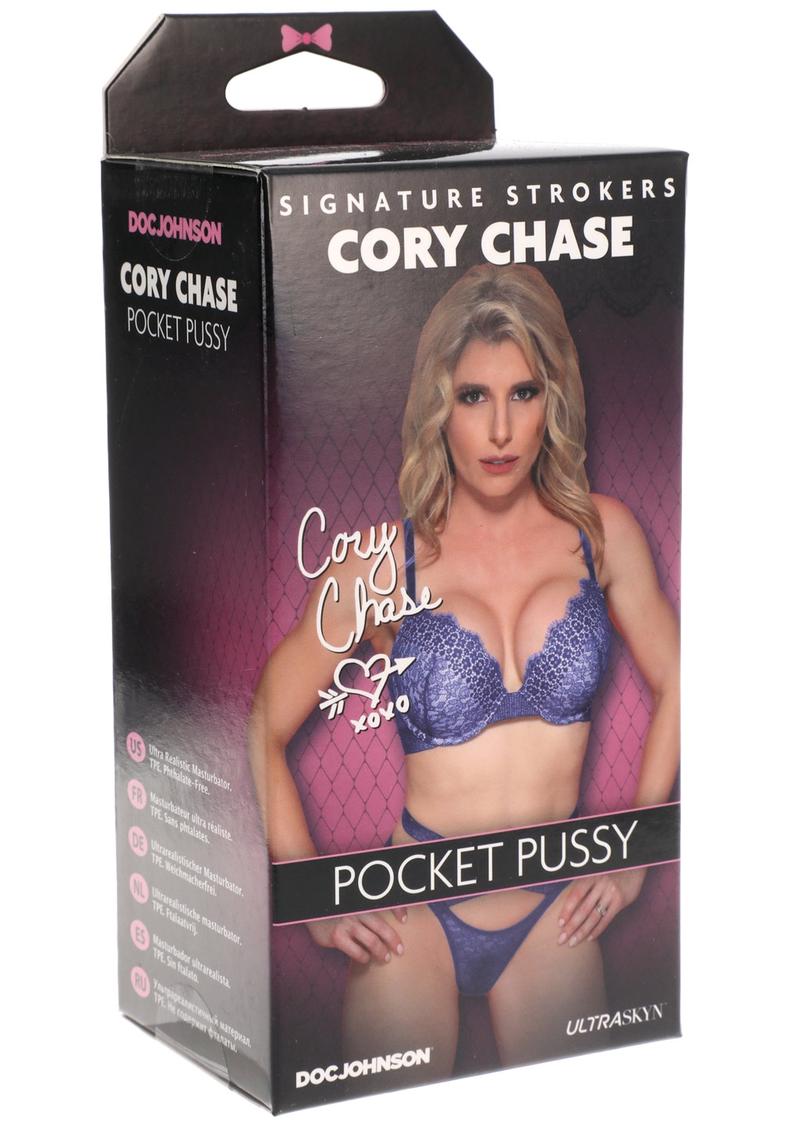 Signature Strokers Cory Chase Ultraskyn Pocket Masturbator - Pussy - Vanilla