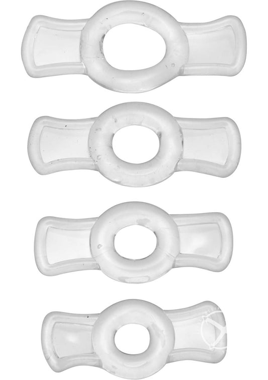 Size Matters Endurance Clear 4 Ring Penis - Clear - Set