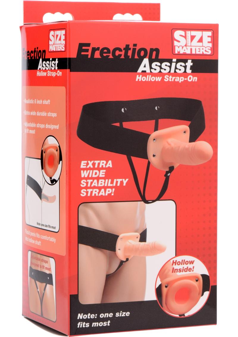 Size Matters Erection Assist Hollow Strap-On - Vanilla