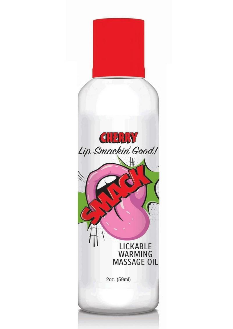 Smack Lickable Massage Oil 2oz - Cherry