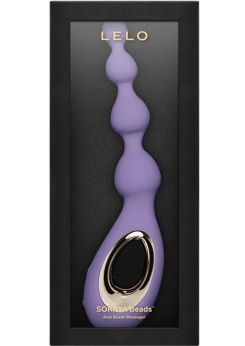 Soraya Rechargeable Silicone Anal Beads - Violet Dusk - Purple