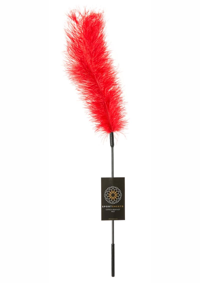 Sportsheets Ostrich Feather Tickler - Red