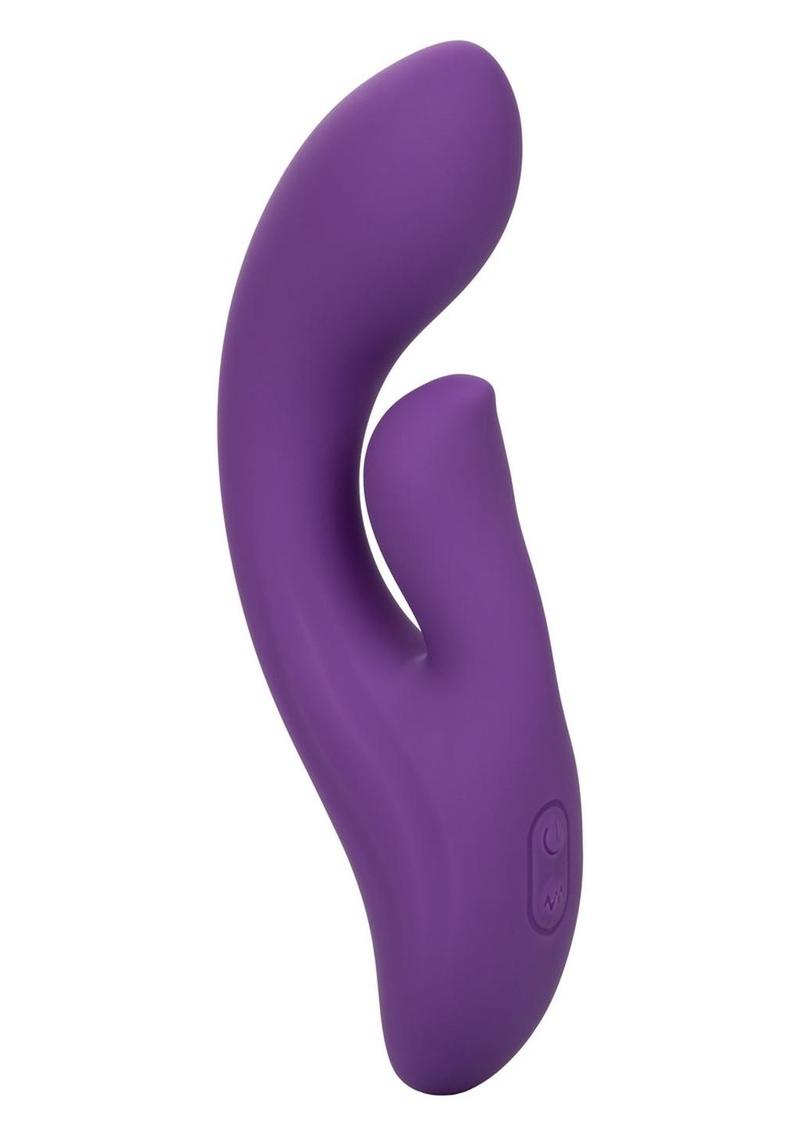 Stella Liquid Silicone Dual Pleaser Rechargeable Vibrator - Purple