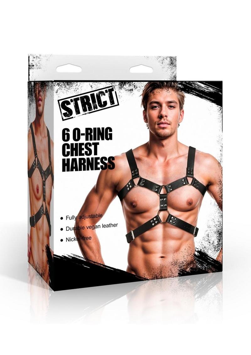 Strict 6 O-Ring Chest Harness - Black/Metal