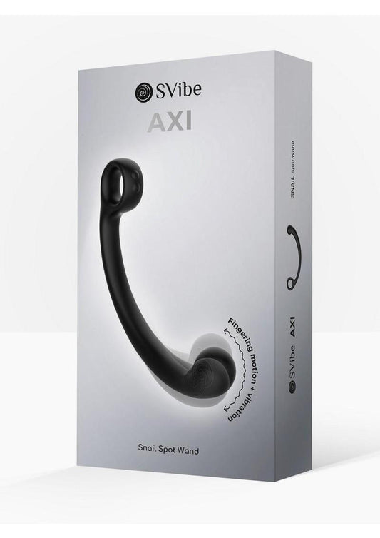 Svibe Snail Axi Rechargeable Silicone Custom Vibrating Spot Wand - Granit Noir