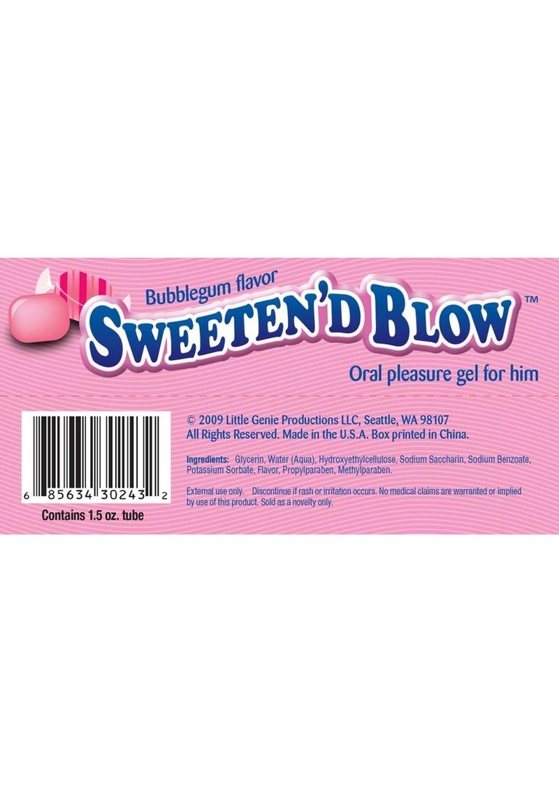 Sweeten D Blow Flavored Oral Pleasure Gel 1.5oz - Bubblegum