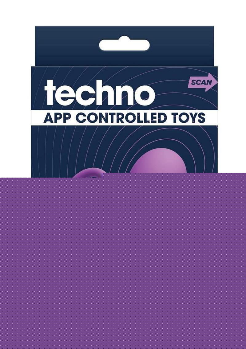 Techno Bop Rechargeable Silicone App Compatible Vibrator - Purple
