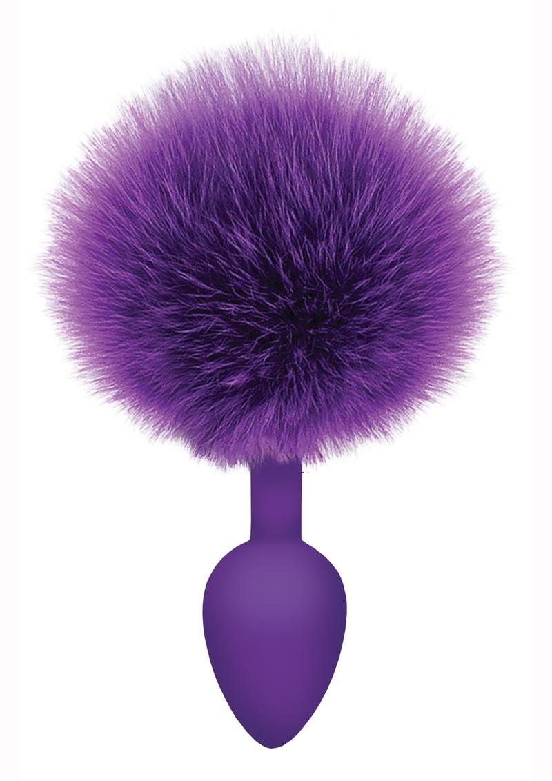 The 9's - Cottontails Silicone Bunny Tail Butt Plug - Purple